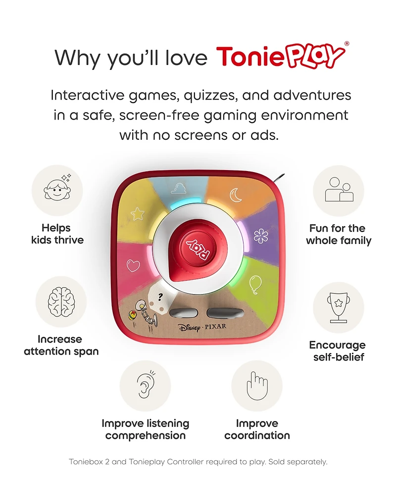 Tonies Tonieplay Disney Pixar Scene Searchers 3-Piece Game, Ages 5+