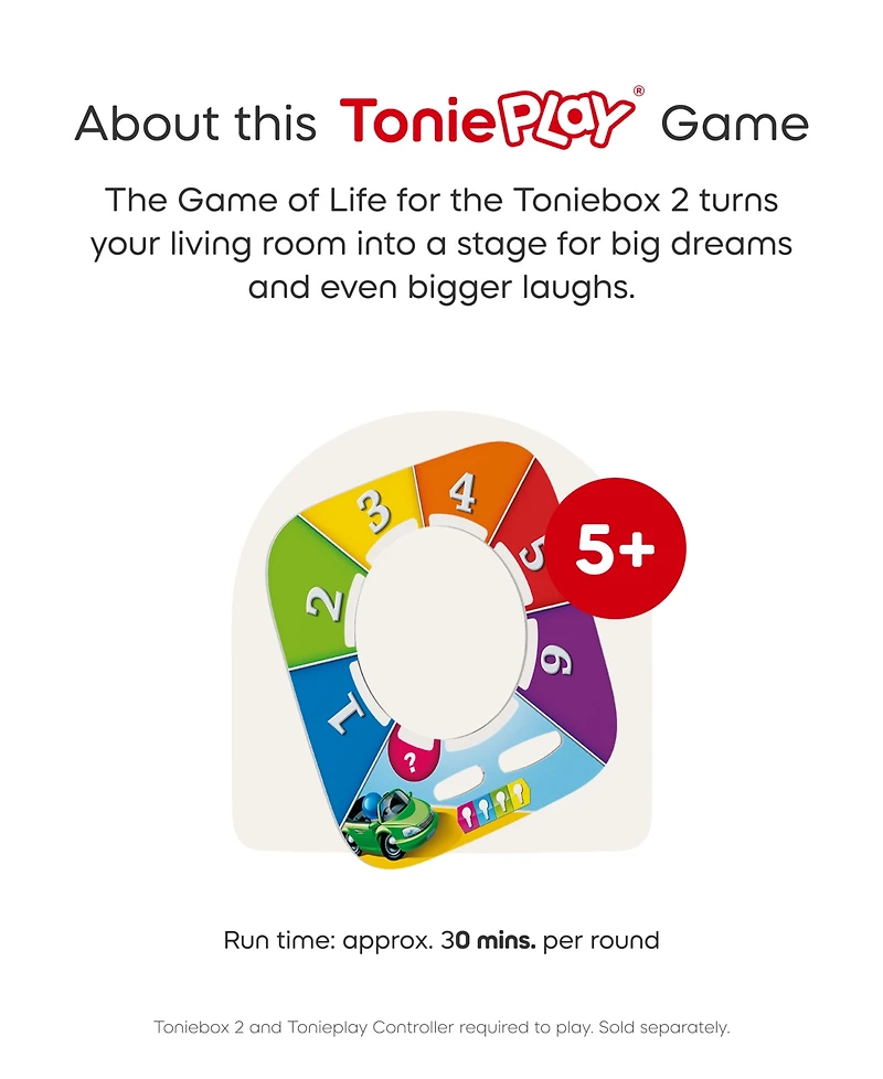 Tonies The Game of Life Audio Family Board Game, Ages 5+