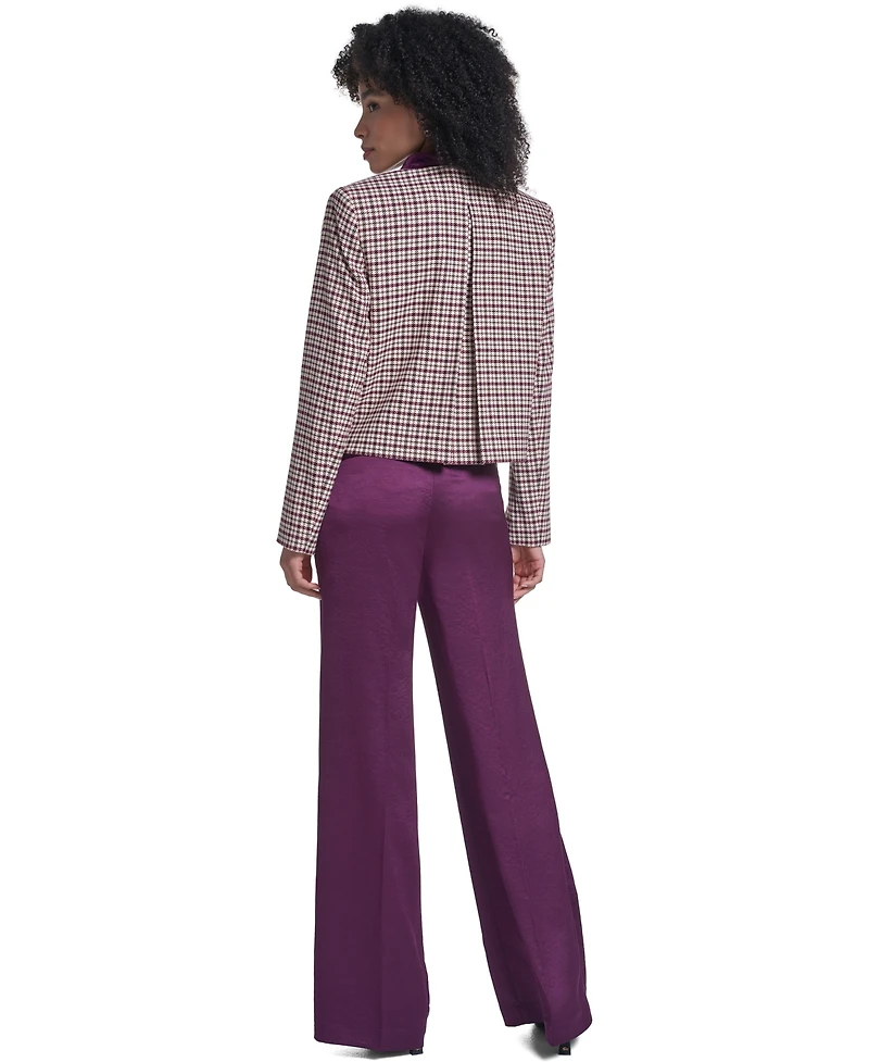 Karl Lagerfeld Paris Petite Plaid Cropped Jacket