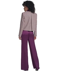 Karl Lagerfeld Paris Petite Plaid Cropped Jacket