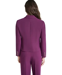 Karl Lagerfeld Paris Petite Cropped Single-Button Blazer
