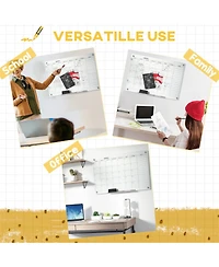 Yobtop Dry Erase Wall Calendar Glass Whiteboard