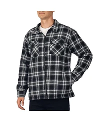 Alpine Swiss Men's Felix Fleece Lined Flannel Shirt Heavyweight Zip-Up Plaid Shacket Overshirt