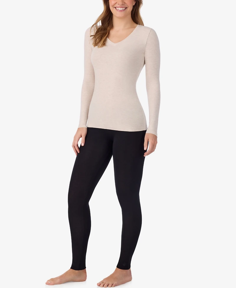 Cuddl Duds Women's Softwear with Stretch Long Sleeve V-Neck Top