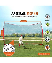 Sugift Portable Ball Sports Barrier Net with Carry Bag for Baseball Softball Soccer Hockey