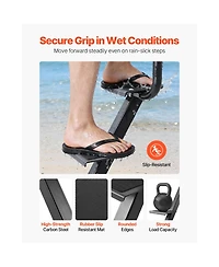 Sugift 3-Step Heavy-Duty Boat Trailer Steps With Handle Non-Slip For 3in x 3in 3in x 5in 4in x 4in Frame