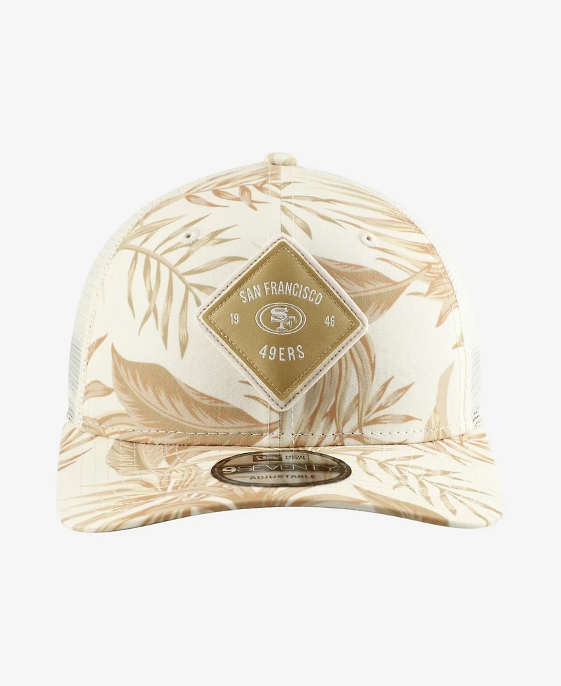 New Era Men's Tan San Francisco 49ers Tonal Palm Coolera 9SEVENTY Adjustable Trucker Hat
