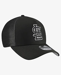 New Era Men's St. Louis Cardinals Side Script 9FORTY A-Frame Trucker Adjustable Hat