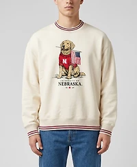 Uscape Apparel Men's and Women's Cream Nebraska Huskers Americana Good Boy Ribbed Premium Sweatshirt