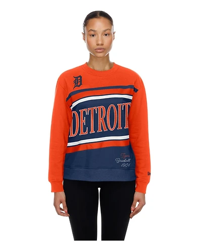 New Era Women's Detroit Tigers Gameday Color Block Fleece Sweatshirt