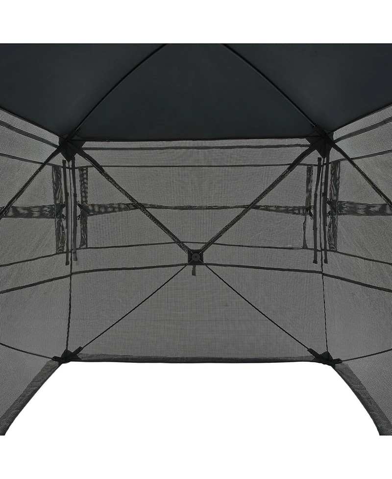 Sugift 270degree(s) See Through 4-5 Person Pop Up Hunting Blind with Carrying Bag One-Way Mesh Tent