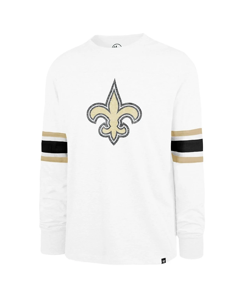 '47 Brand Men's White New Orleans Saints Gridiron Premier Brex Long Sleeve T-Shirt