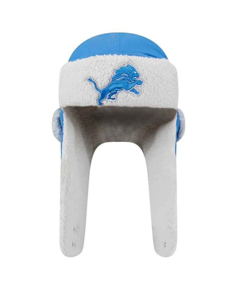 New Era Men's Blue Detroit Lions Sherpa Trapper Hat