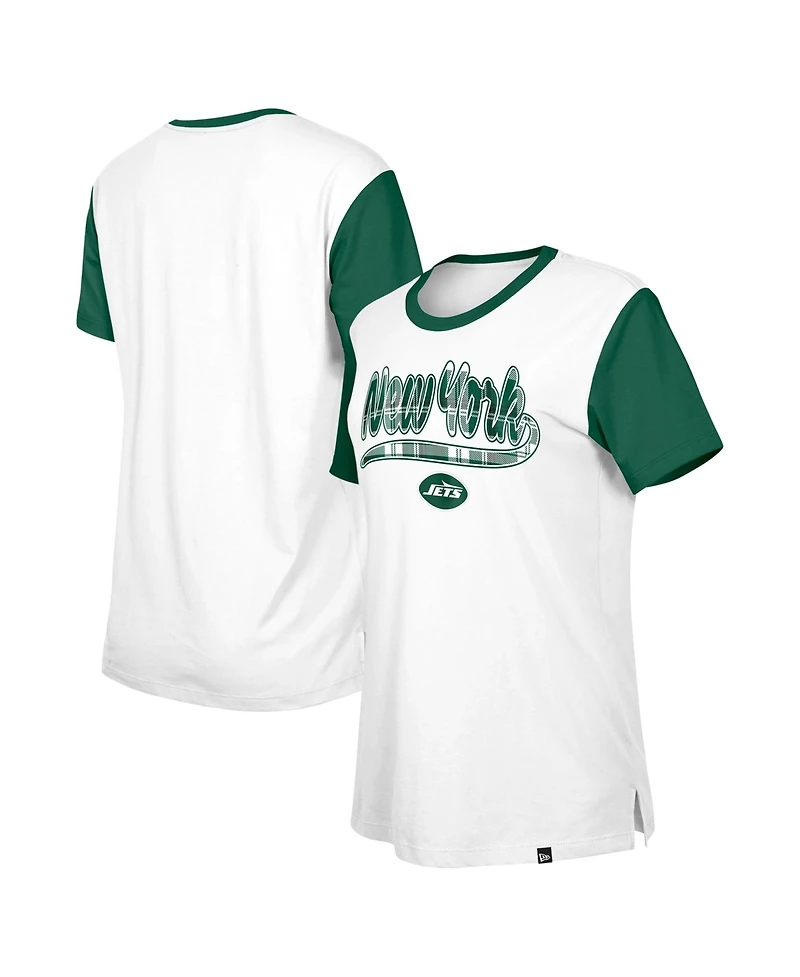 New Era Women's York Jets 3rd Down Short-Sleeve Crewneck Cotton T-Shirt