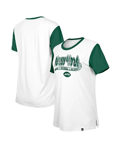 New Era Women's York Jets 3rd Down Short-Sleeve Crewneck Cotton T-Shirt