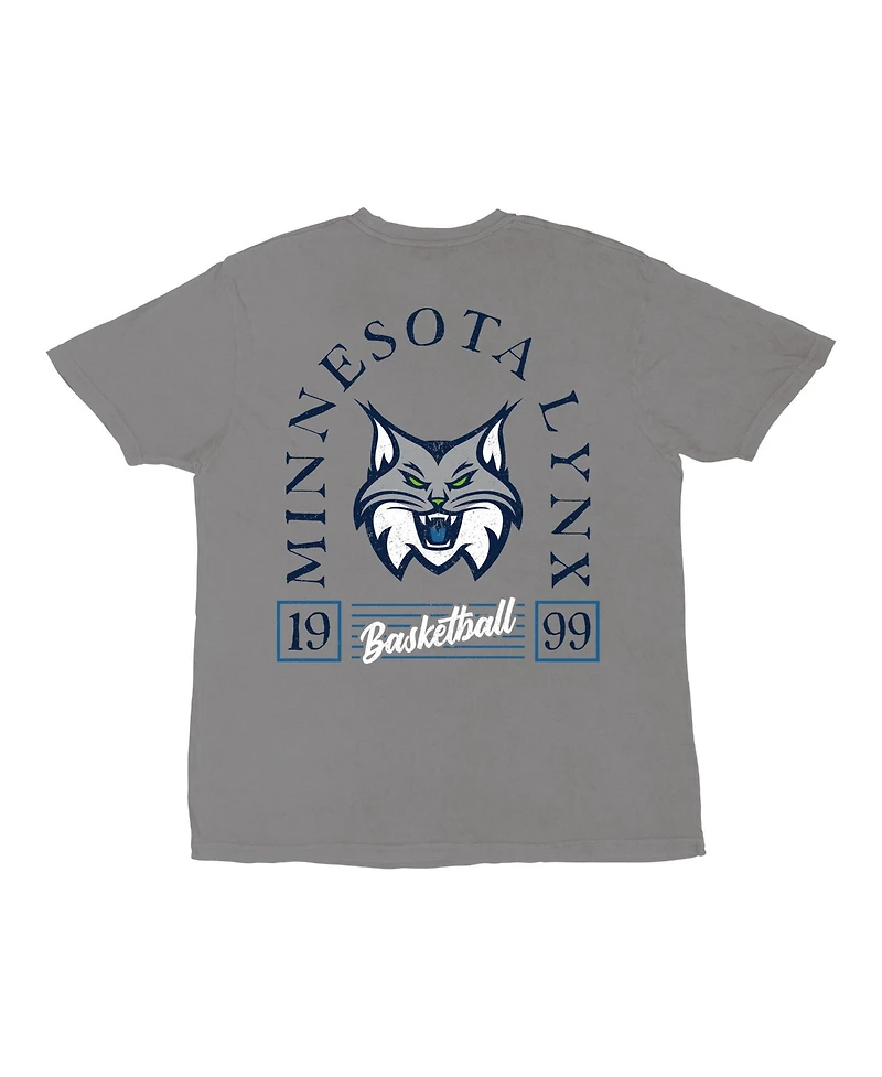 Stadium Essentials Men's and Women's Platinum Minnesota Lynx Lay Low Vintage Wash Relaxed Fit T-Shirt