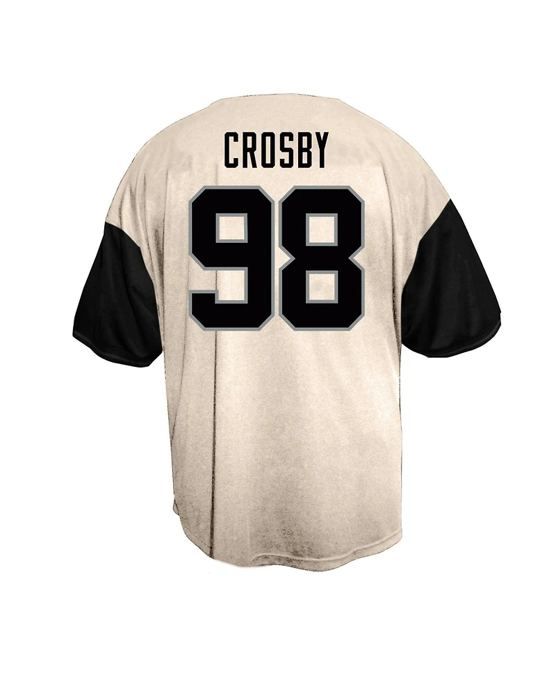 Fanatics Men's Maxx Crosby Cream Las Vegas Raiders Big Tall Baseball Button-Up Shirt