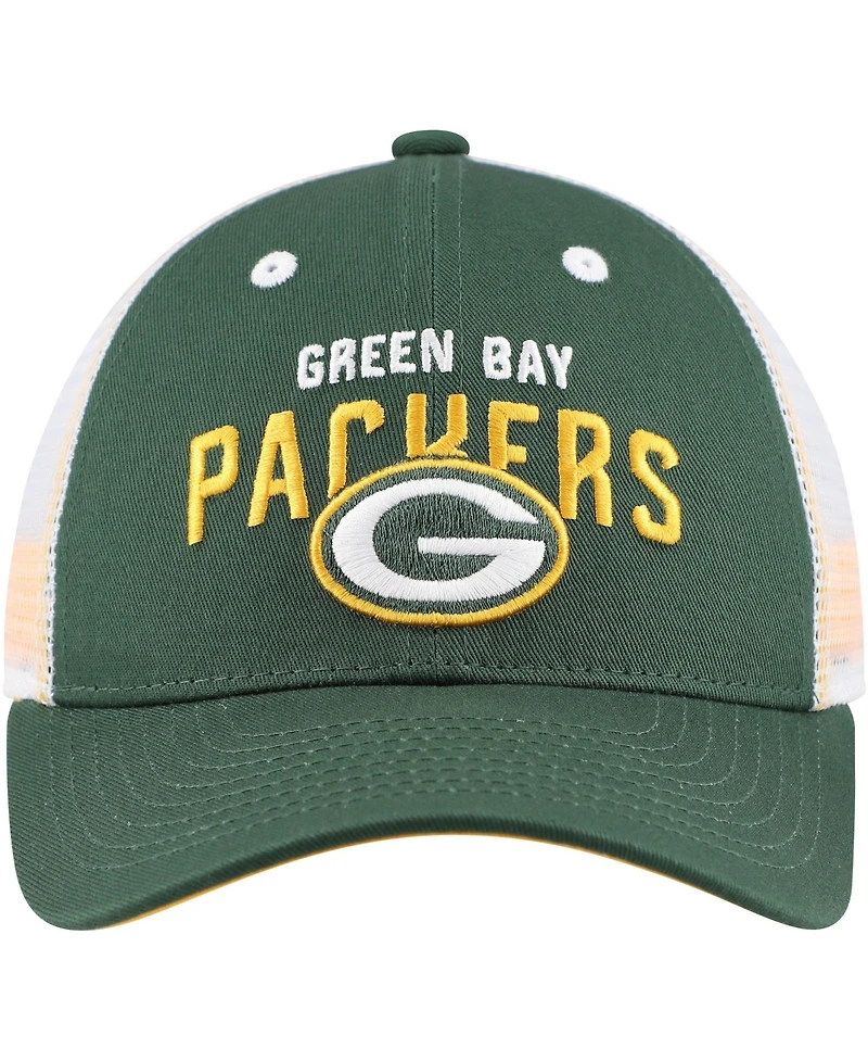 Outerstuff Preschool Green/White Green Bay Packers Core Lockup Trucker Adjustable hat