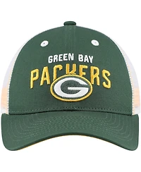 Outerstuff Preschool Green/White Green Bay Packers Core Lockup Trucker Adjustable hat