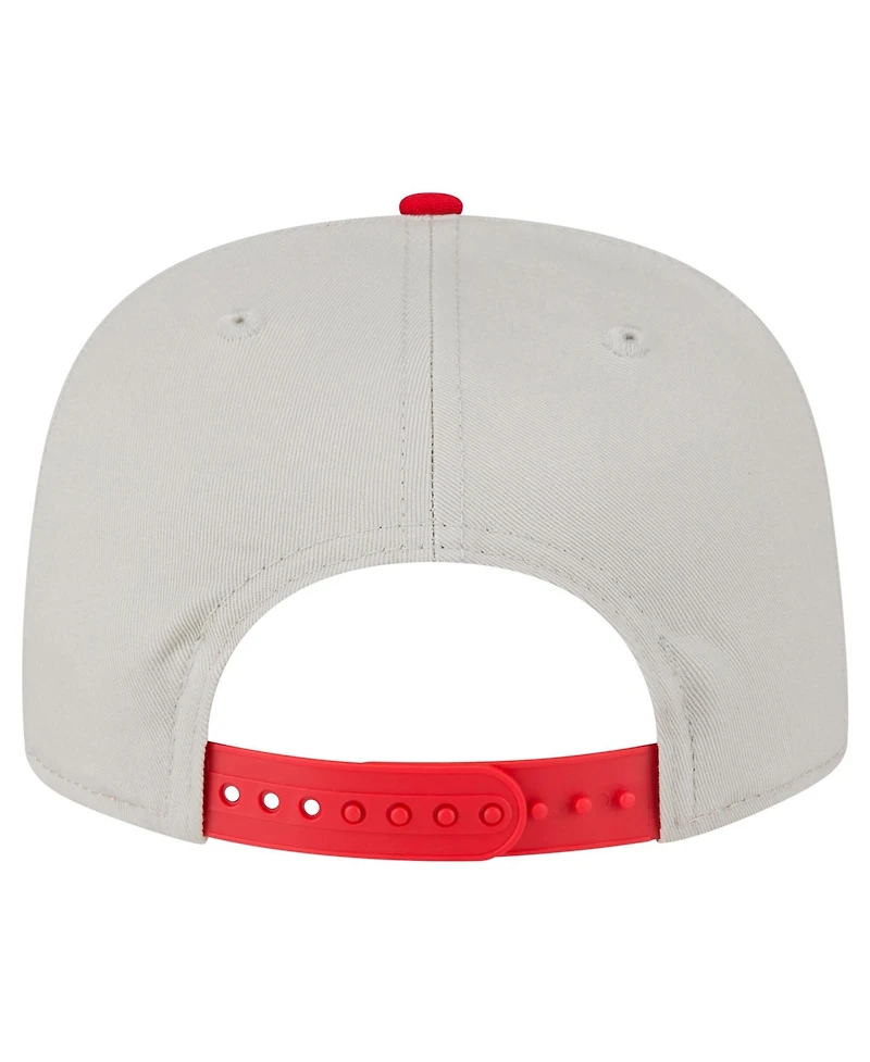 New Era Men's Cream Los Angeles Angels Iron Golfer Snapback Hat