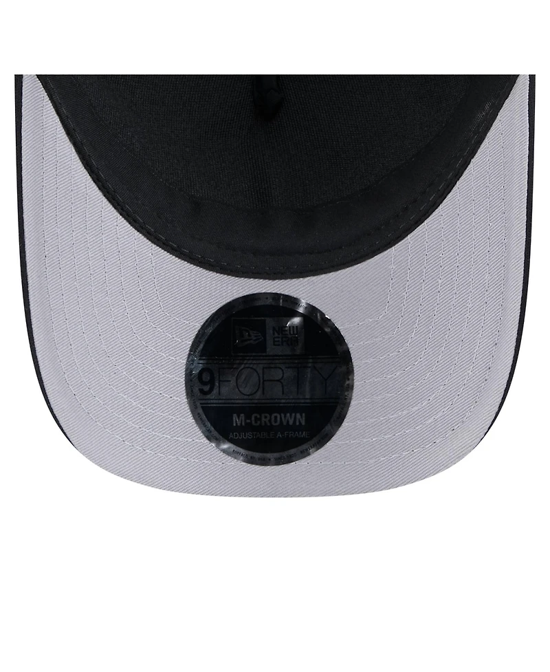 New Era Men's Black Athletics Gradient 9FORTY A-Frame M-Crown Trucker Adjustable Hat
