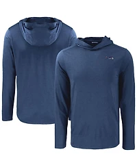Cutter & Buck Men's Navy Atlanta Braves Coastline Epic Comfort Eco Long Sleeve Hoodie T-Shirt