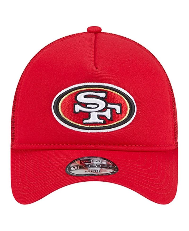 New Era Preschool Scarlet San Francisco 49ers Main A-Frame 9FORTY Adjustable Hat