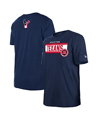 New Era Men's Navy Houston Texans 3rd Down High Density Print T-Shirt