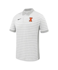 Nike Men's White Illinois Fighting Illini Victory Stripe Dri-fit Polo Shirt