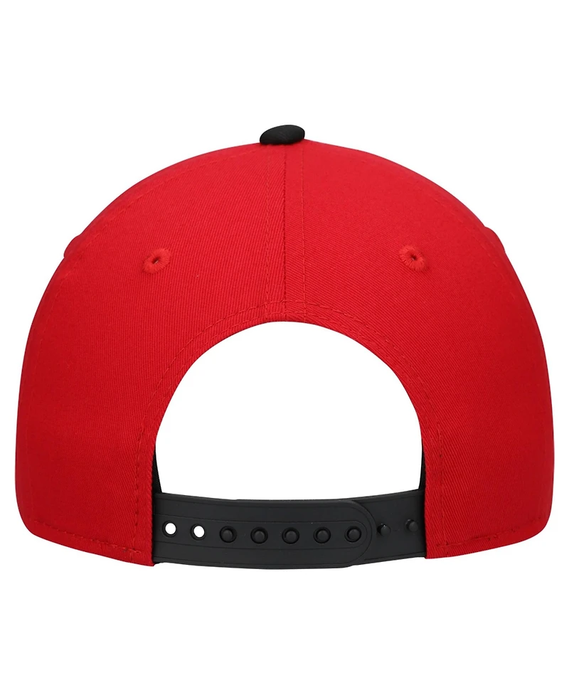 New Era Big Boys and Girls Scarlet/Black San Francisco 49ers Arch Coolera 9FORTY A-Frame Adjustable Hat