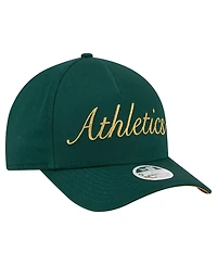 New Era Women's Green Athletics Metallic A-Frame 9FORTY Adjustable Hat