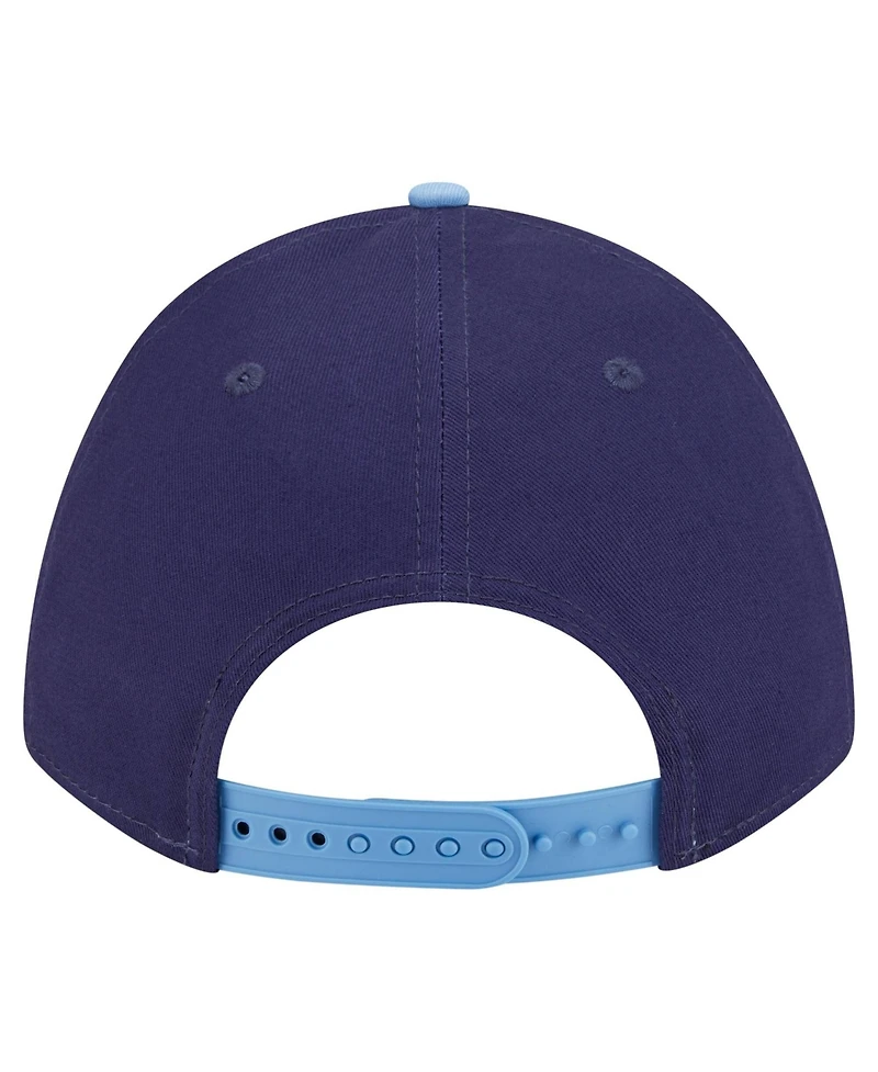 New Era Men's Navy/Light Blue Tampa Bay Rays Arch 9FORTY A-Frame M-Crown Adjustable Hat