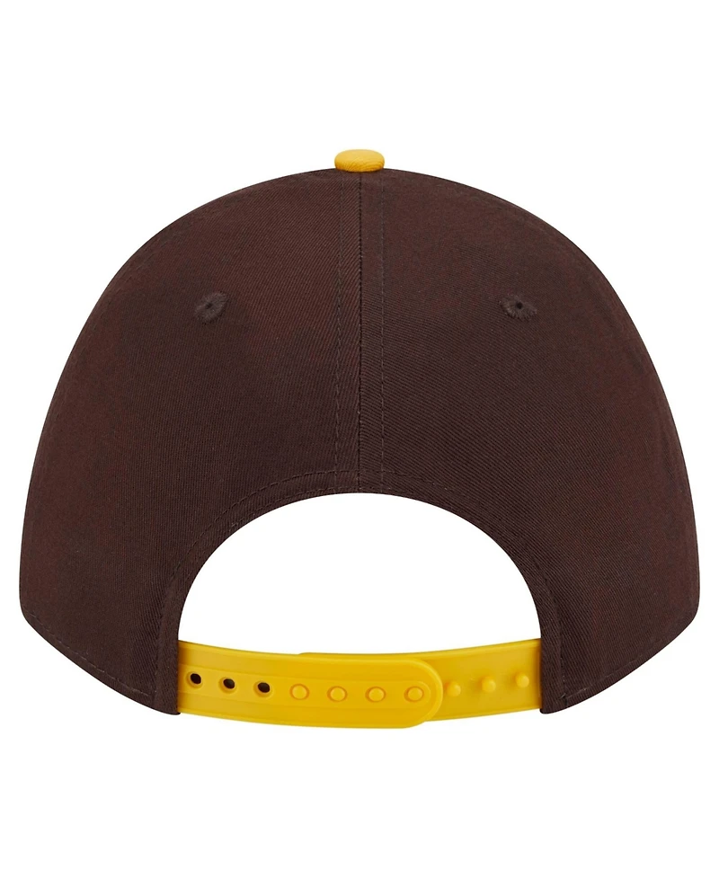 New Era Men's Brown/Gold San Diego Padres Arch 9FORTY A-Frame M-Crown Adjustable Hat