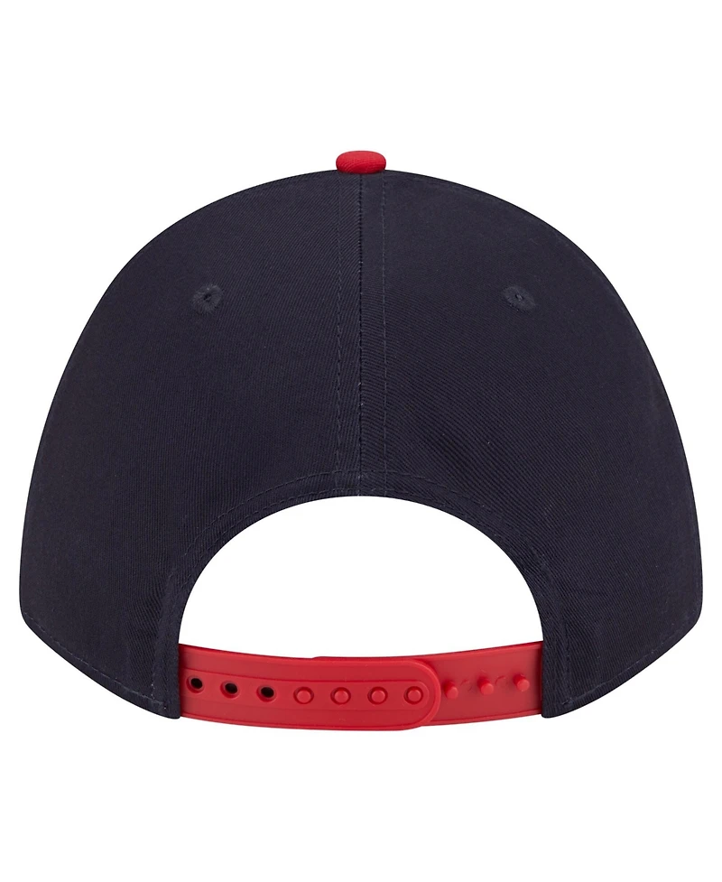 New Era Men's Navy/Red Boston Red Sox Arch 9FORTY A-Frame M-Crown Adjustable Hat