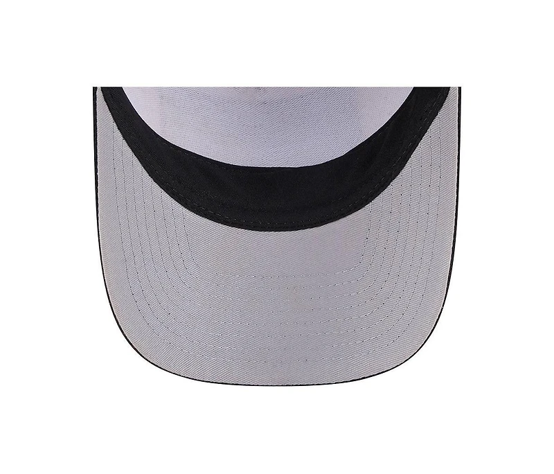 New Era Men's Stone/Black San Francisco Giants Text A-Frame Trucker 9FORTY Hat
