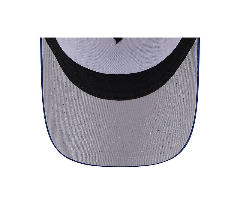 New Era Men's Stone/Royal New York Mets Text A-Frame Trucker 9FORTY Hat