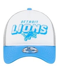 New Era Toddler White/Blue Detroit Lions Streak 9FORTY A-Frame Adjustable Hat