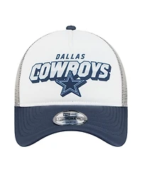 New Era Toddler White/Navy Dallas Cowboys Streak A-Frame 9FORTY Adjustable Hat
