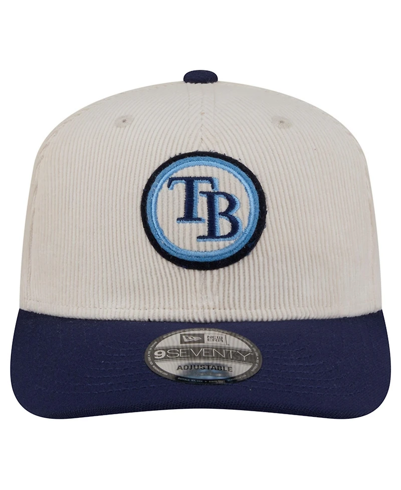 New Era Men's Cream Tampa Bay Rays Loyal 9SEVENTY Adjustable Hat