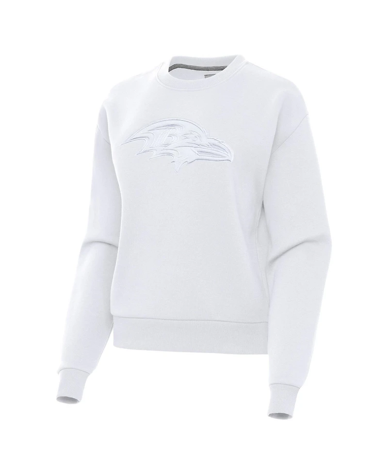 Antigua Women's Baltimore Ravens Victory Long-Sleeve Crewneck Pullover Sweatshirt