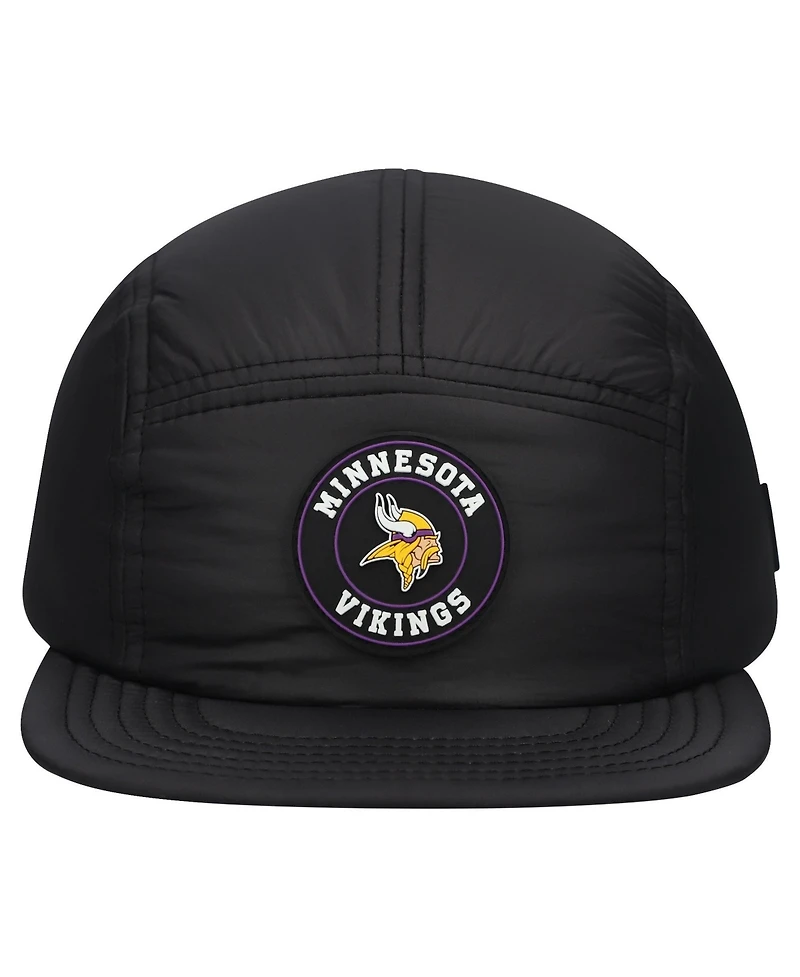 New Era Men's Black Minnesota Vikings Quilted Camper Adjustable Hat