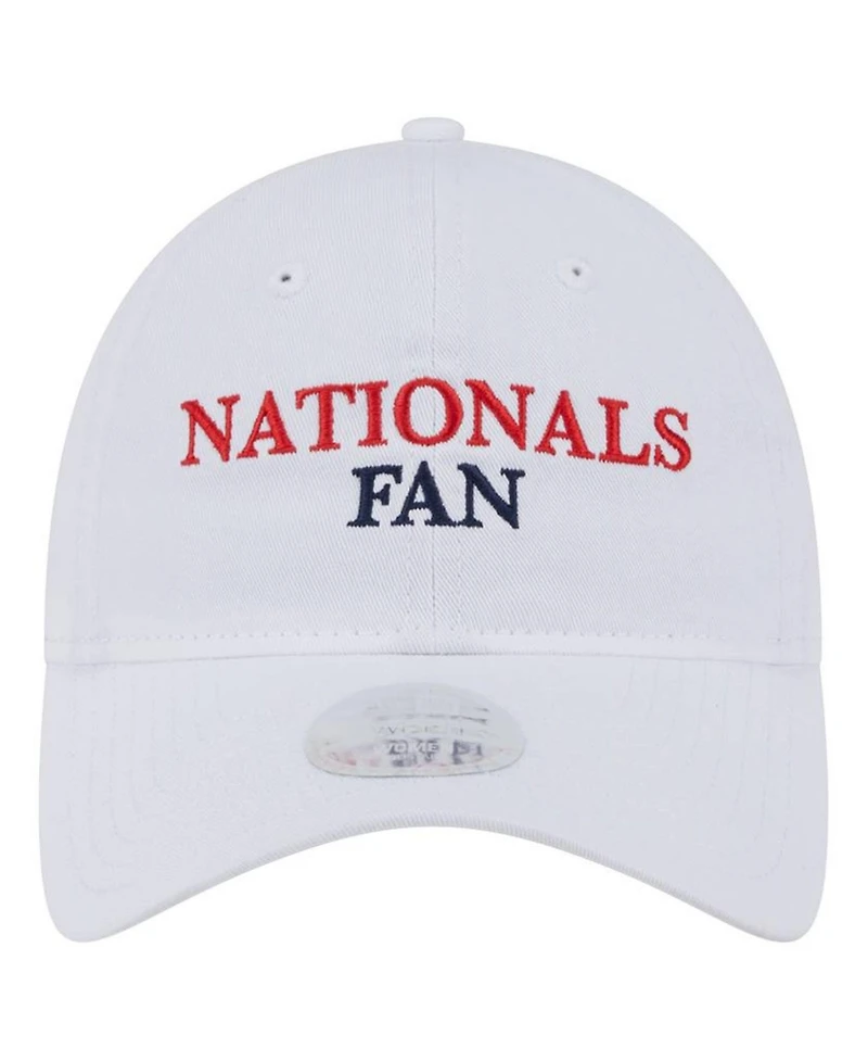New Era Women's White Washington Nationals Team Fan 9TWENTY Adjustable Hat