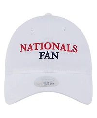 New Era Women's White Washington Nationals Team Fan 9TWENTY Adjustable Hat