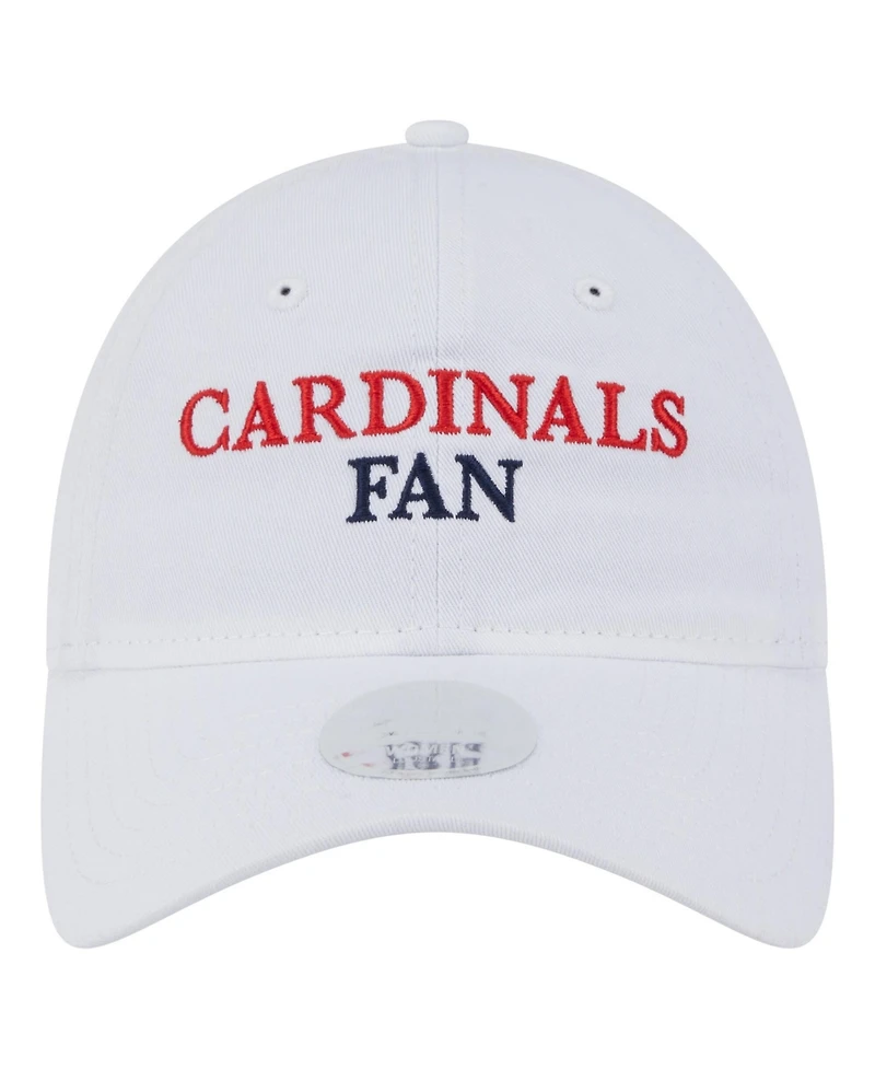 New Era Women's White St. Louis Cardinals Team Fan 9TWENTY Adjustable Hat