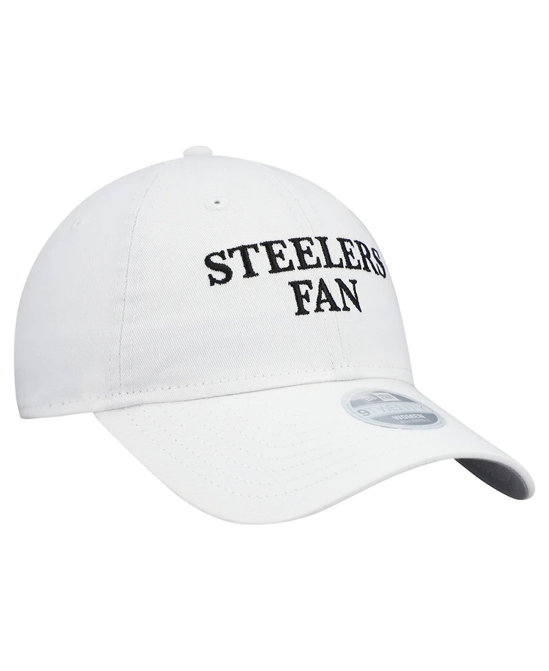 New Era Women's White Pittsburgh Steelers Team Fan 9TWENTY Adjustable Hat