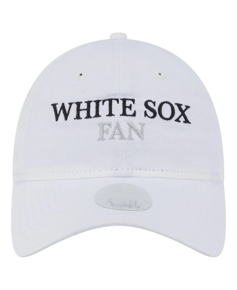 New Era Women's White Chicago White Sox Team Fan 9TWENTY Adjustable Hat