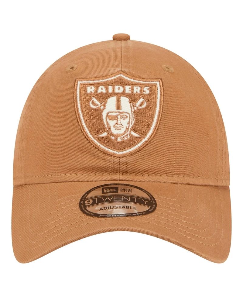 New Era Men's Brown Las Vegas Raiders Stamp 9TWENTY Adjustable Hat