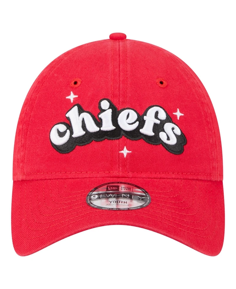 New Era Big Girls Red Kansas City Chiefs Cheer 9TWENTY Adjustable Hat