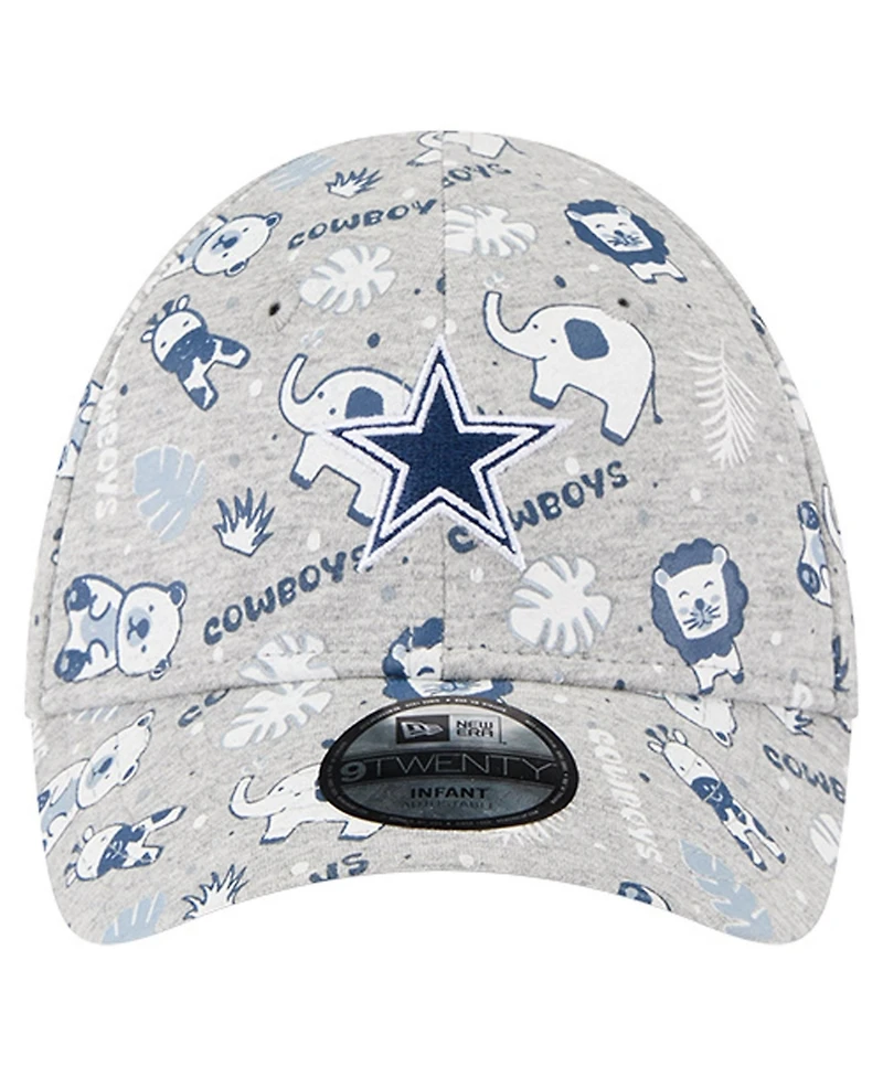 New Era Baby Boys and Girls Gray Dallas Cowboys Animal 9TWENTY Flex Hat
