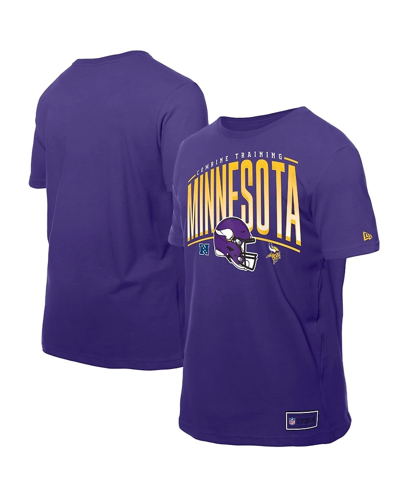 New Era Men's Purple Minnesota Vikings Combine Authentic Training Throwback T-Shirt
